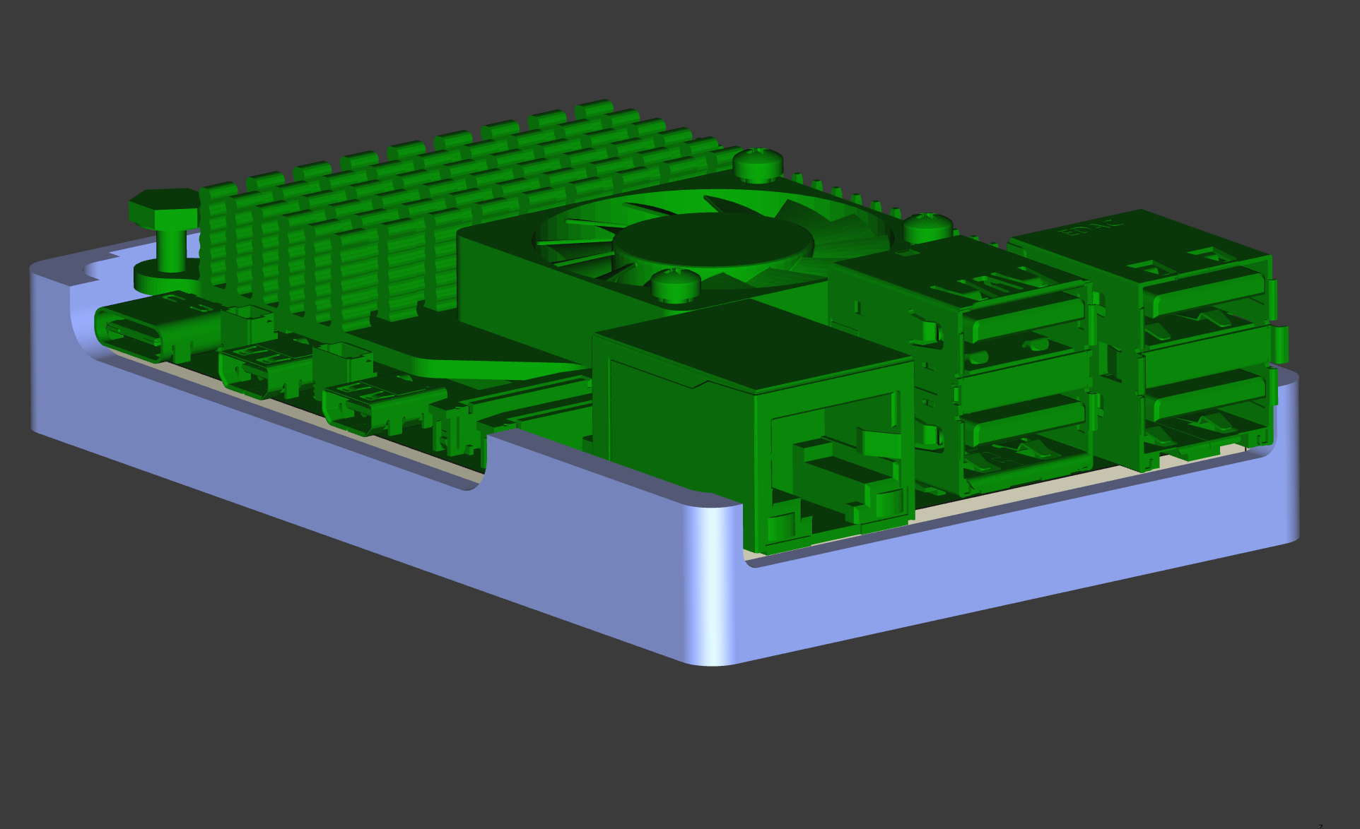 Raspberry Pi Bumper Case in TPU with Easy to Remove Supports