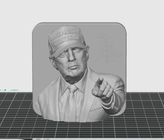 Donald Trump tow hitch cover 3D model