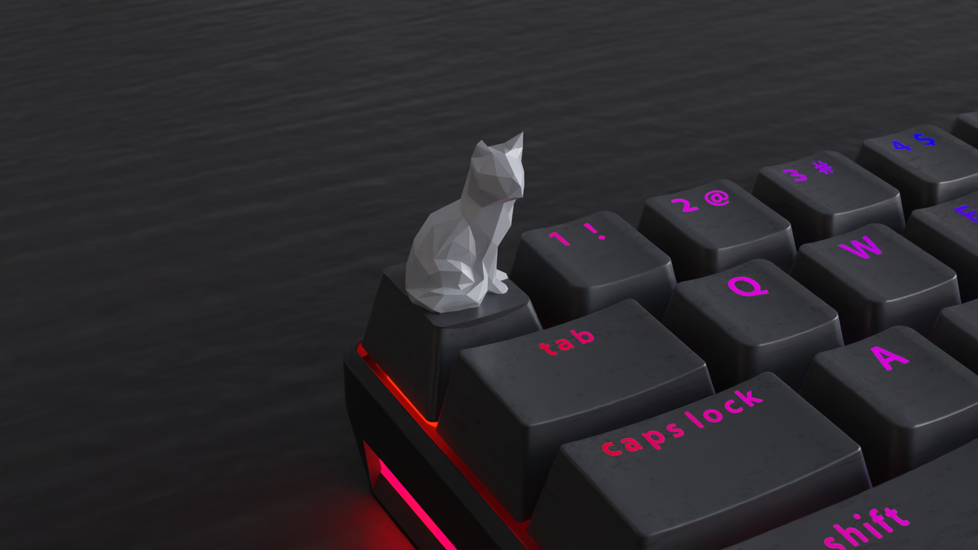 Keycap Low Poly Cat