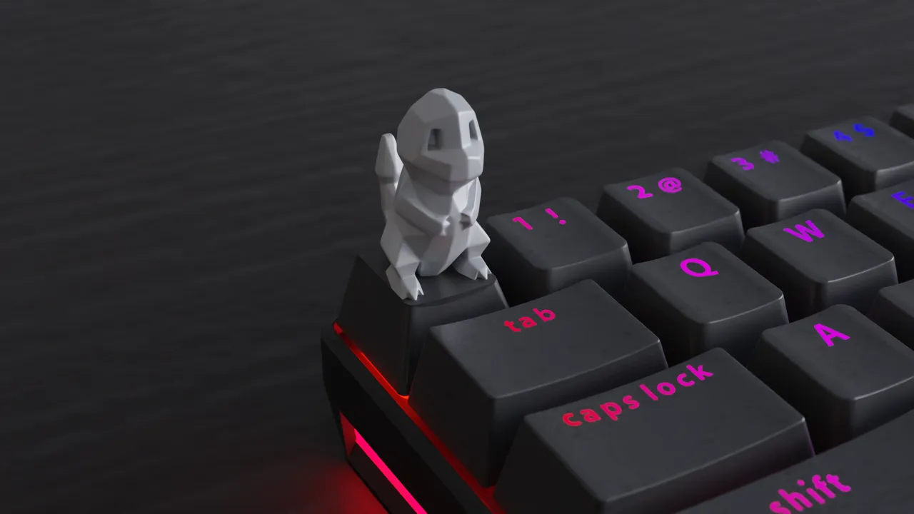 Keycap Low Poly Charmander by braga3dprint | Download free STL model ...