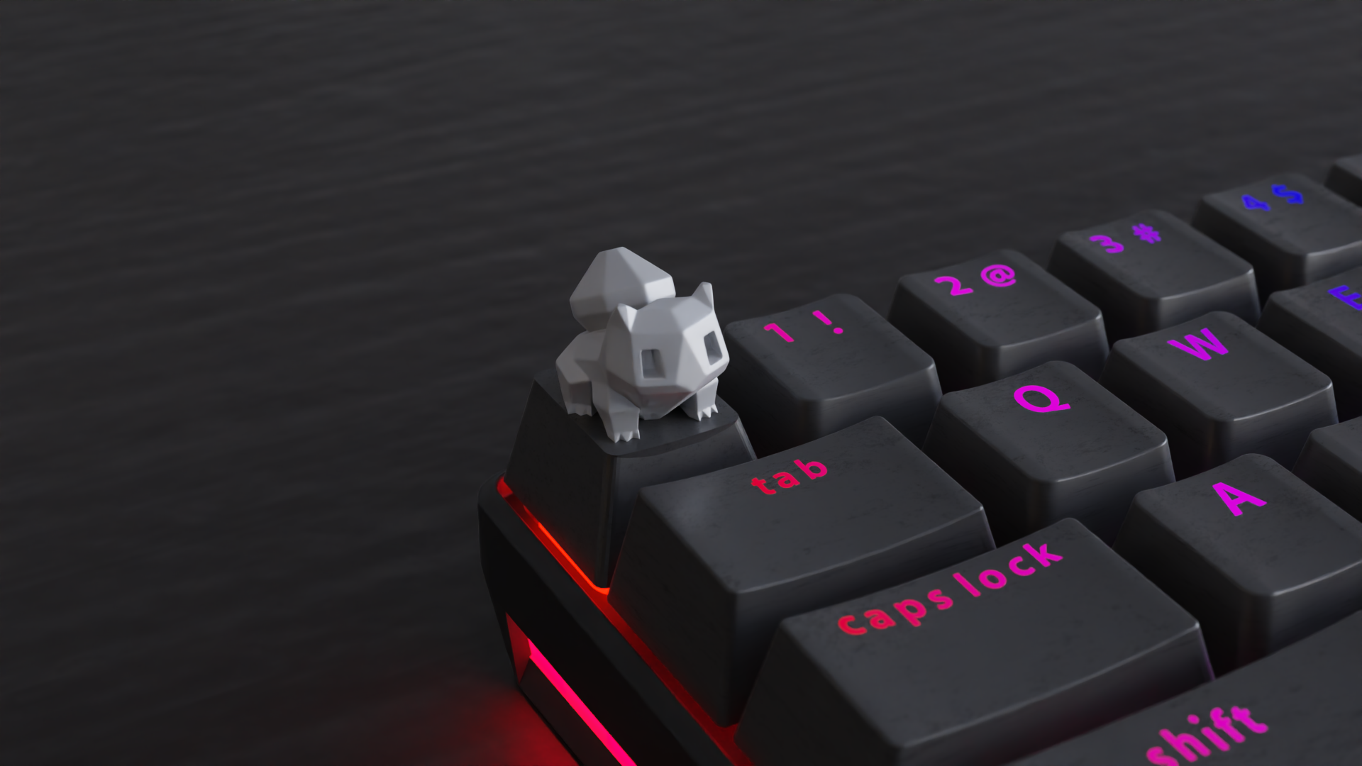 Keycap Lowpoly Bulbasaur