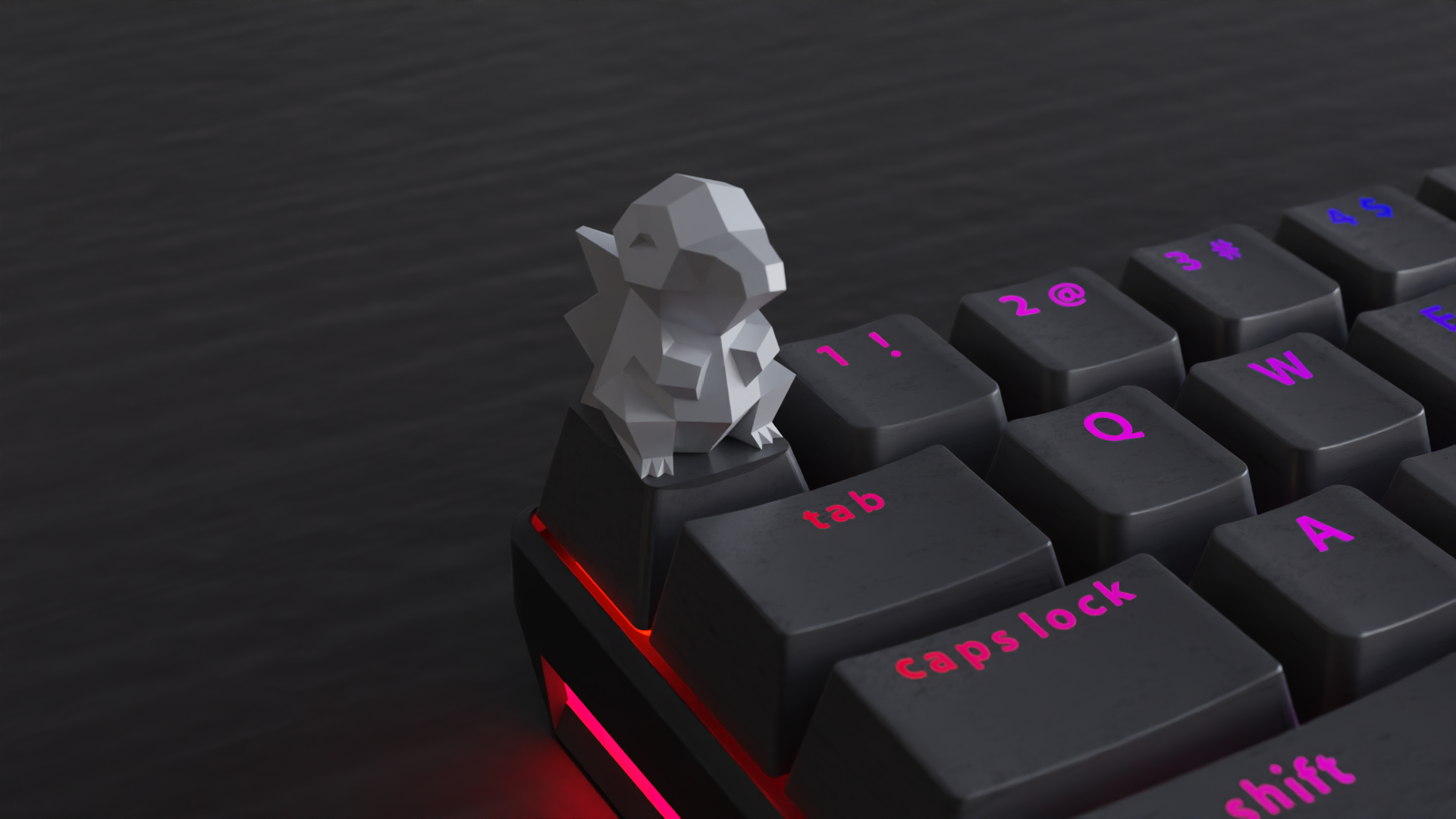 Keycap Low Poly Cyndaquil