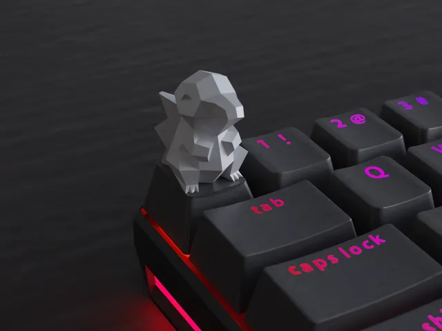 Keycap Low Poly Cyndaquil