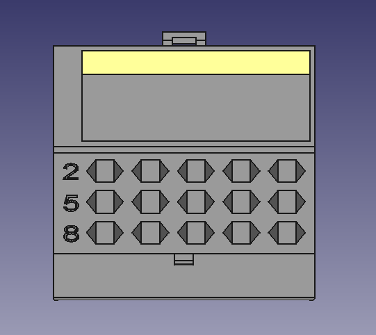 Print in place nozzle container 3x5