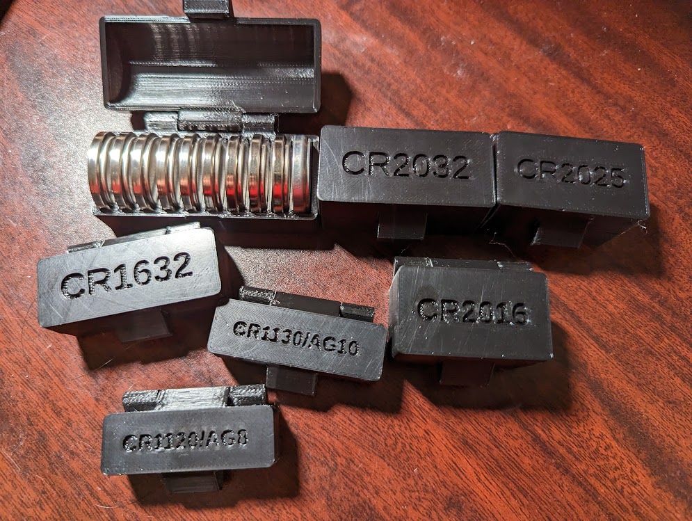 Pre-fabs for fuchsr's "Print-in-Place, Customizable Cases for Button-type Batteries" -  25+ sizes 3D model thumbnail
