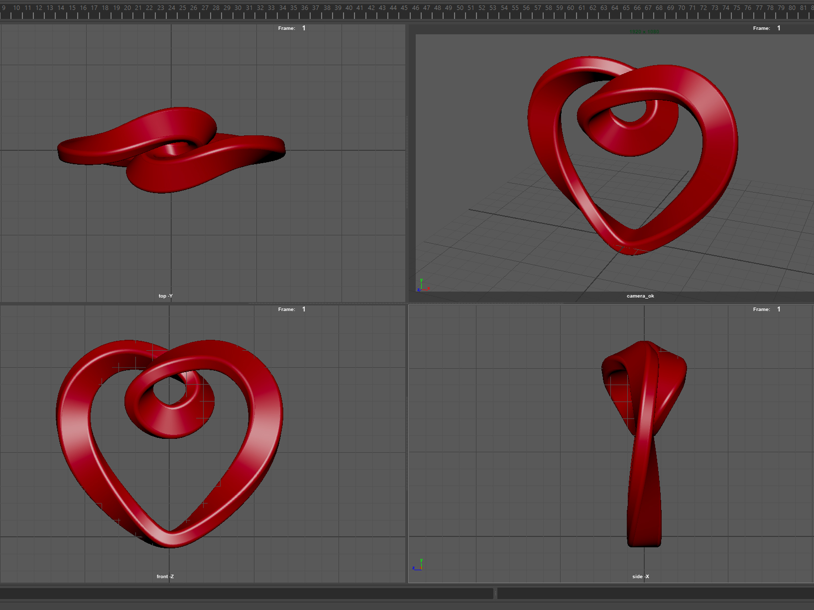 Miniatura 2 do modelo 3D Moebius Heart