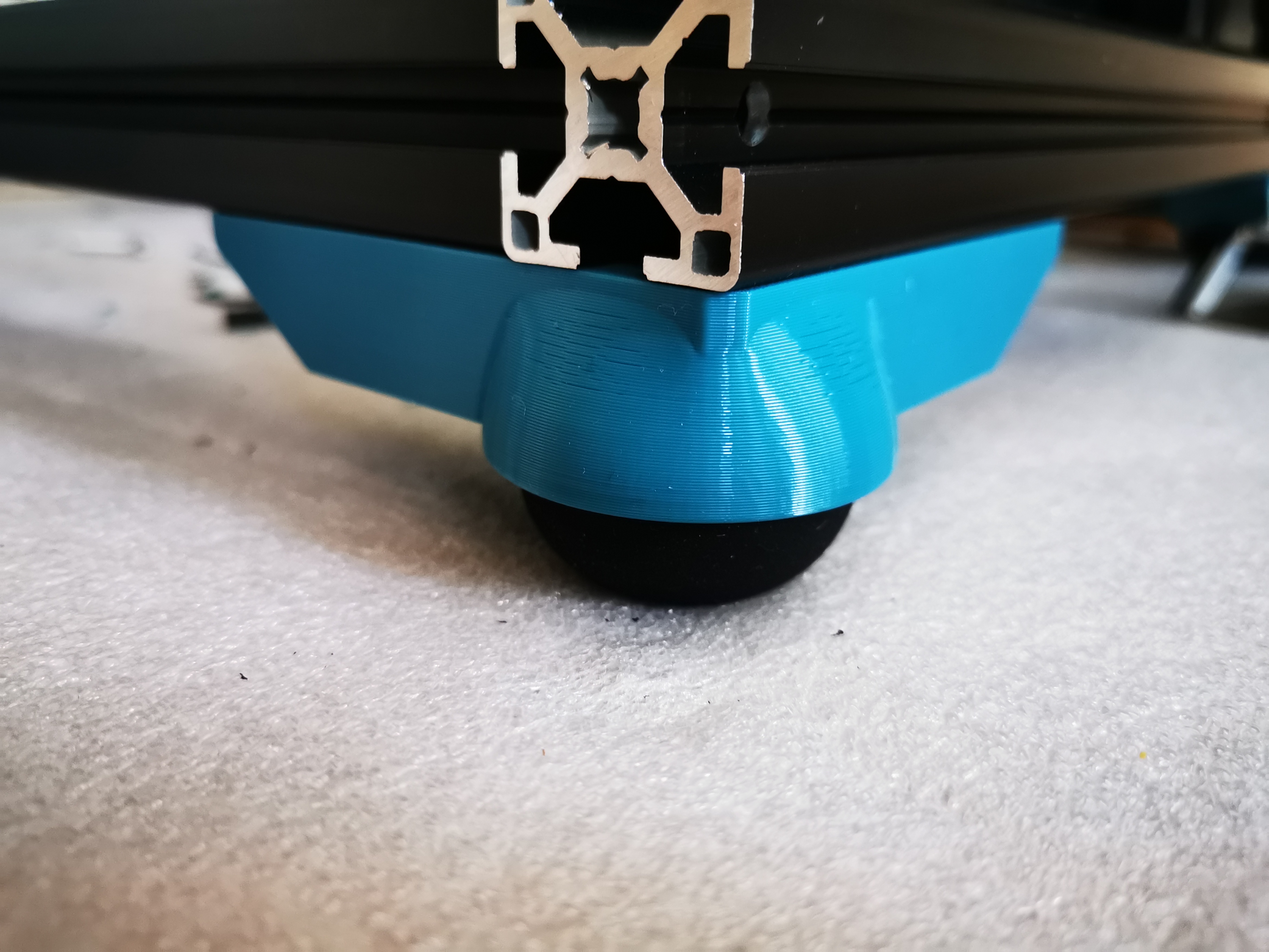 Silent 3D Printer Feet Squash ball corner feet for 3030 frames by