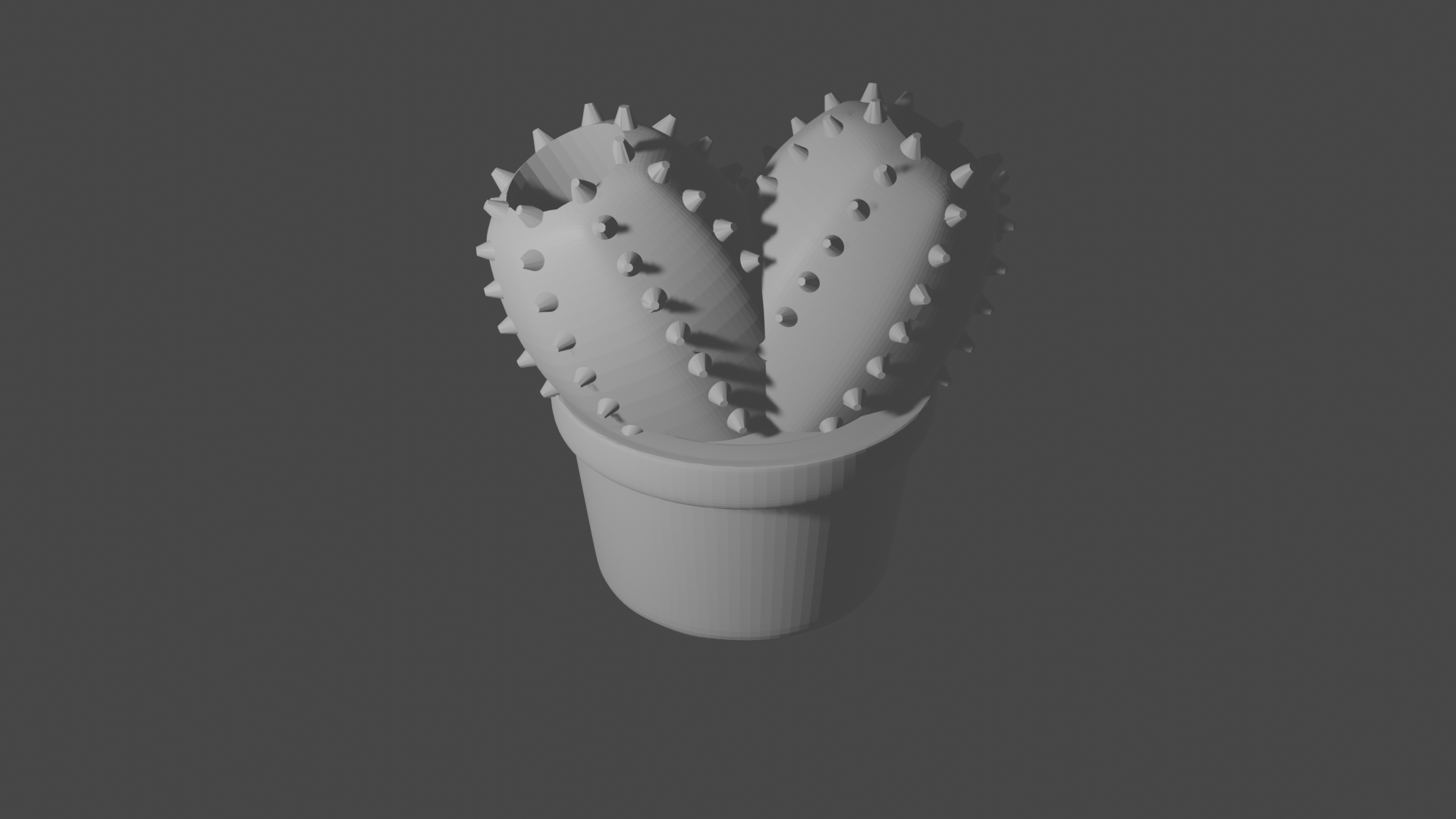 Heart-shaped cactus pen holder