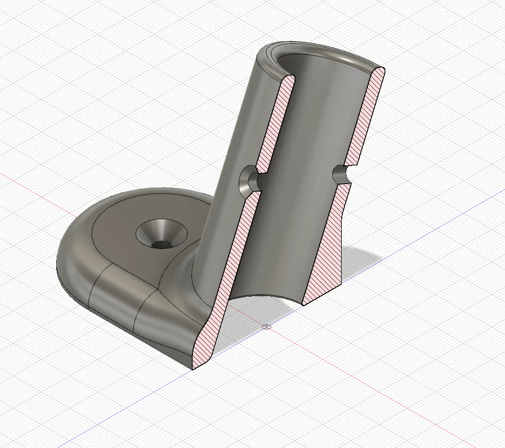 Wall mounted spool holder with PTFE edge and optional filament bowden guide  by KarlHeinzHinkelstein, Download free STL model