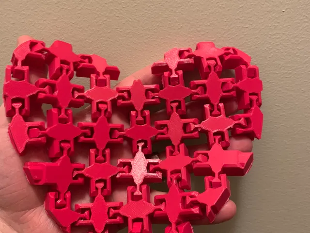 Flexi heart fabric ( print in place )