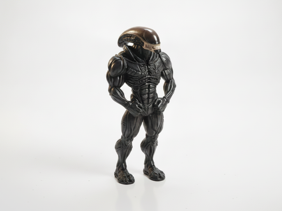 Buff Xenomorph Figurine Sci-Fi Collectible 3D Printable