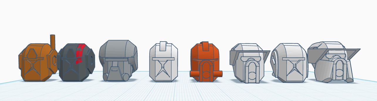 Dummy 13  varying clone trooper helmets