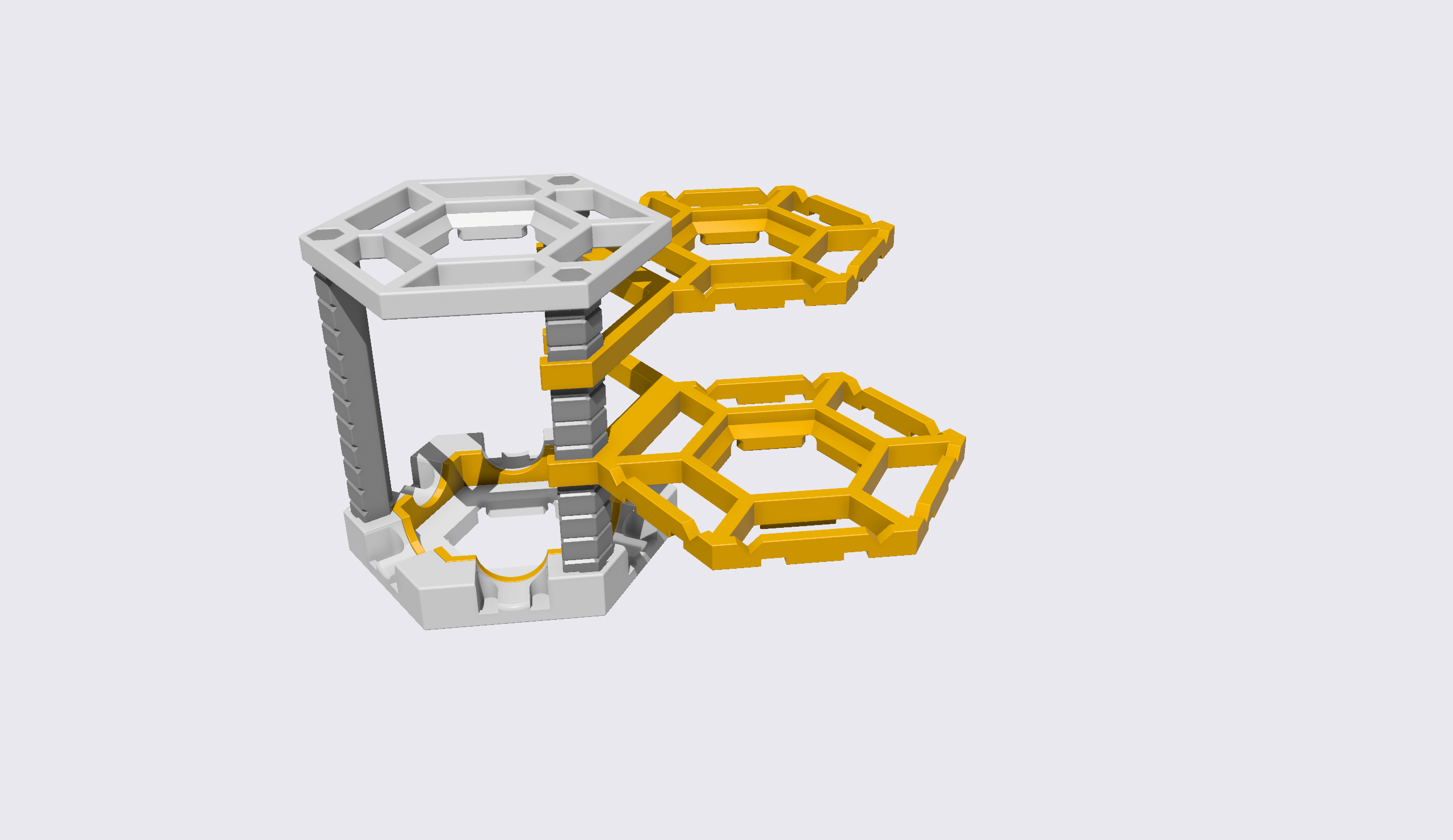 Marble run - Base Tile & Elevation System (Height stones) (Gravitrax compatible)