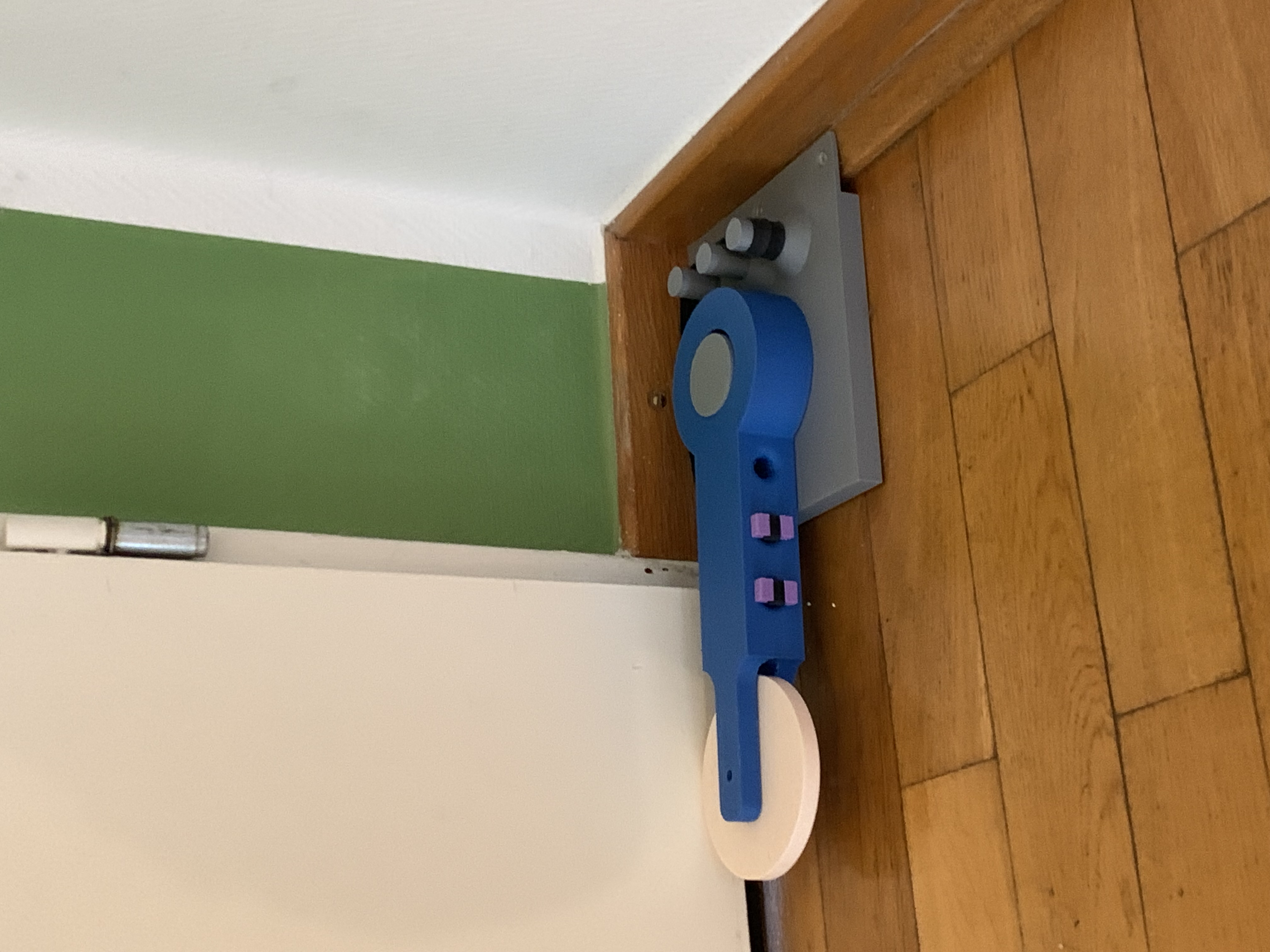 rubber band based automatic door closer