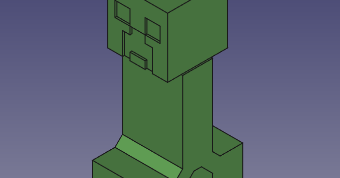 Minecraft Creeper, 3D CAD Model Library