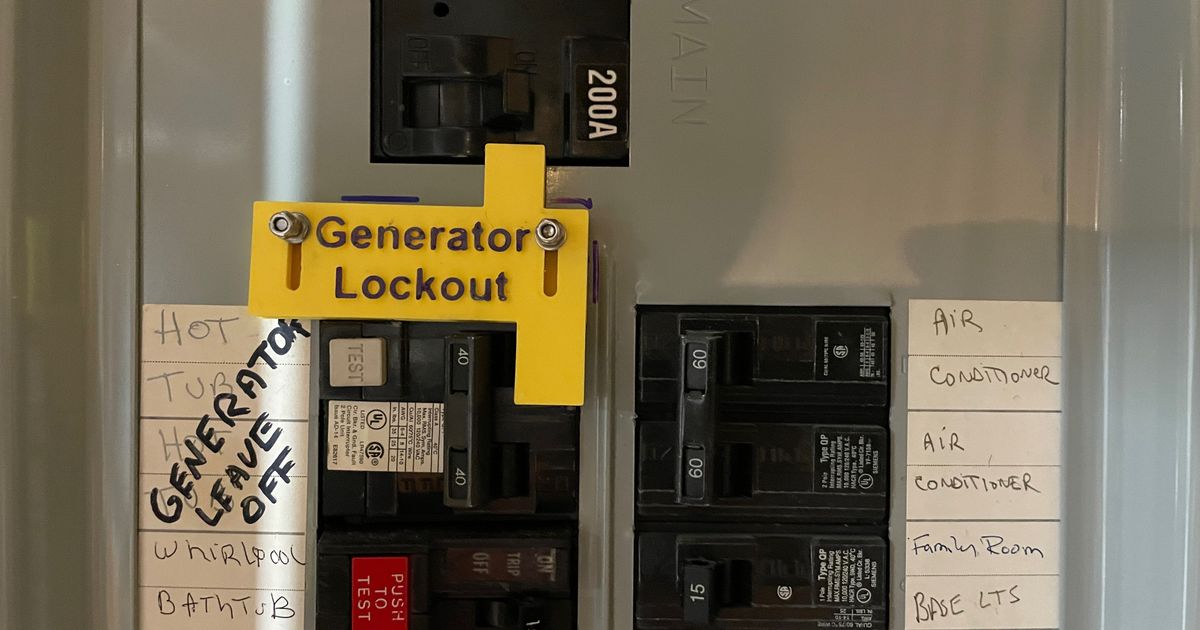 Generator Lockout Siemens G40 Pannel by BootStrap Download free STL