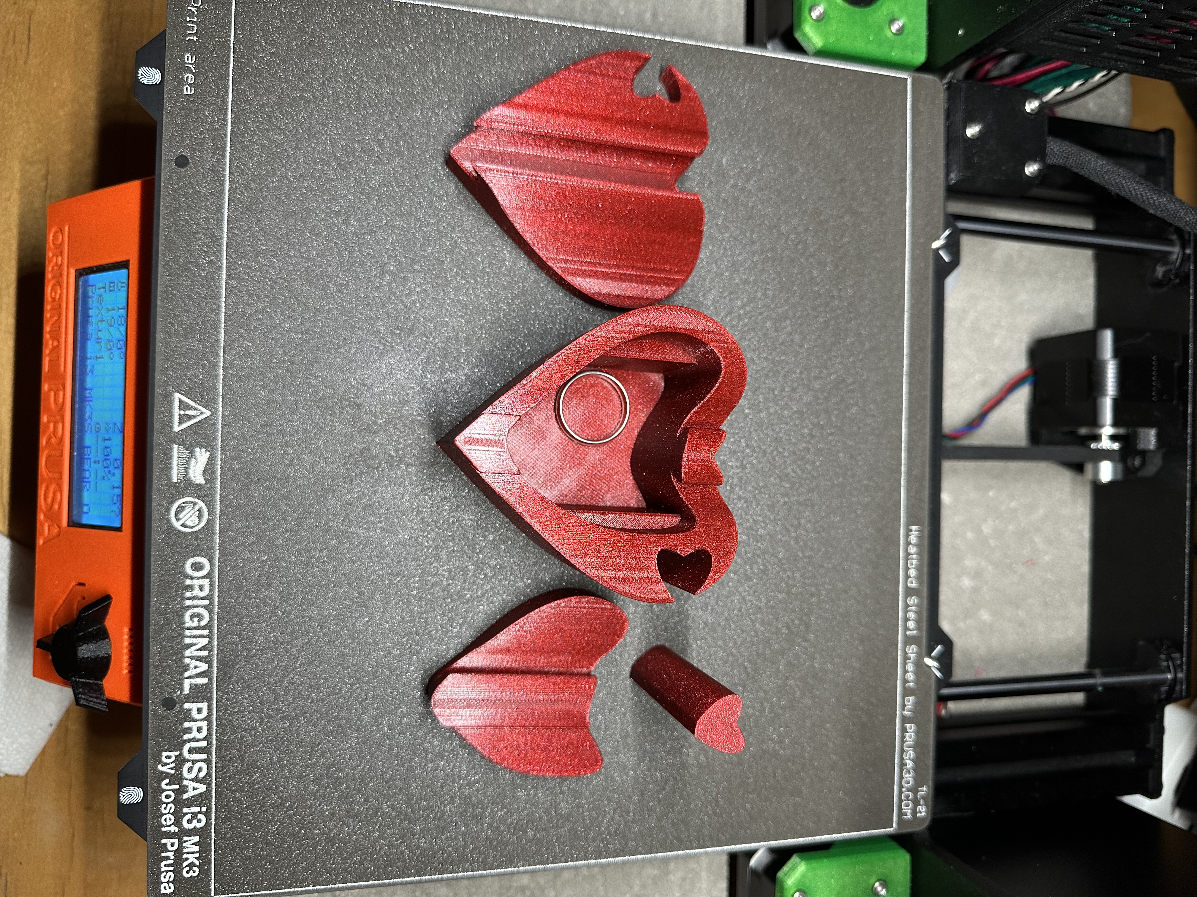 Heart puzzle stash box