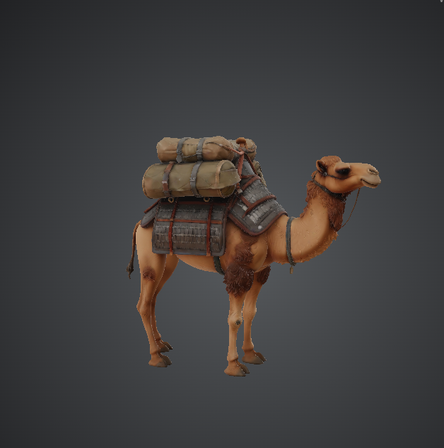 Armoured Pack Camel with Cargo