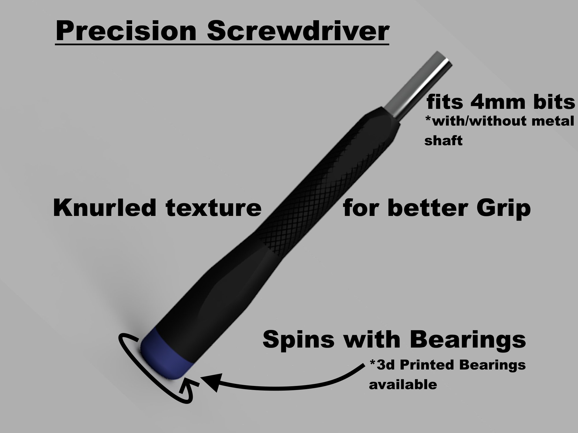 4mm bit precision screwdriver / bitholder