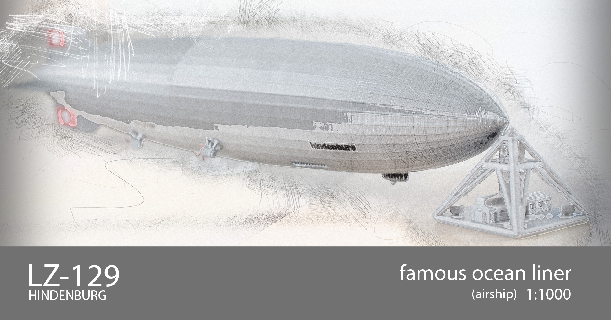 LZ-129 Hindenburg - Scale 1/1000 By Vandragon_de | Download Free STL ...