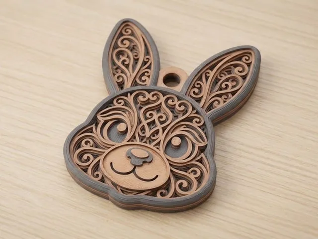 Bunny Filigree Pendant keychain