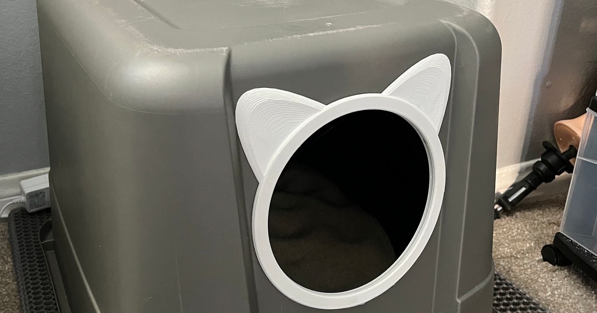 Cat Litter Box Hole Cover by SM Prints Download free STL model