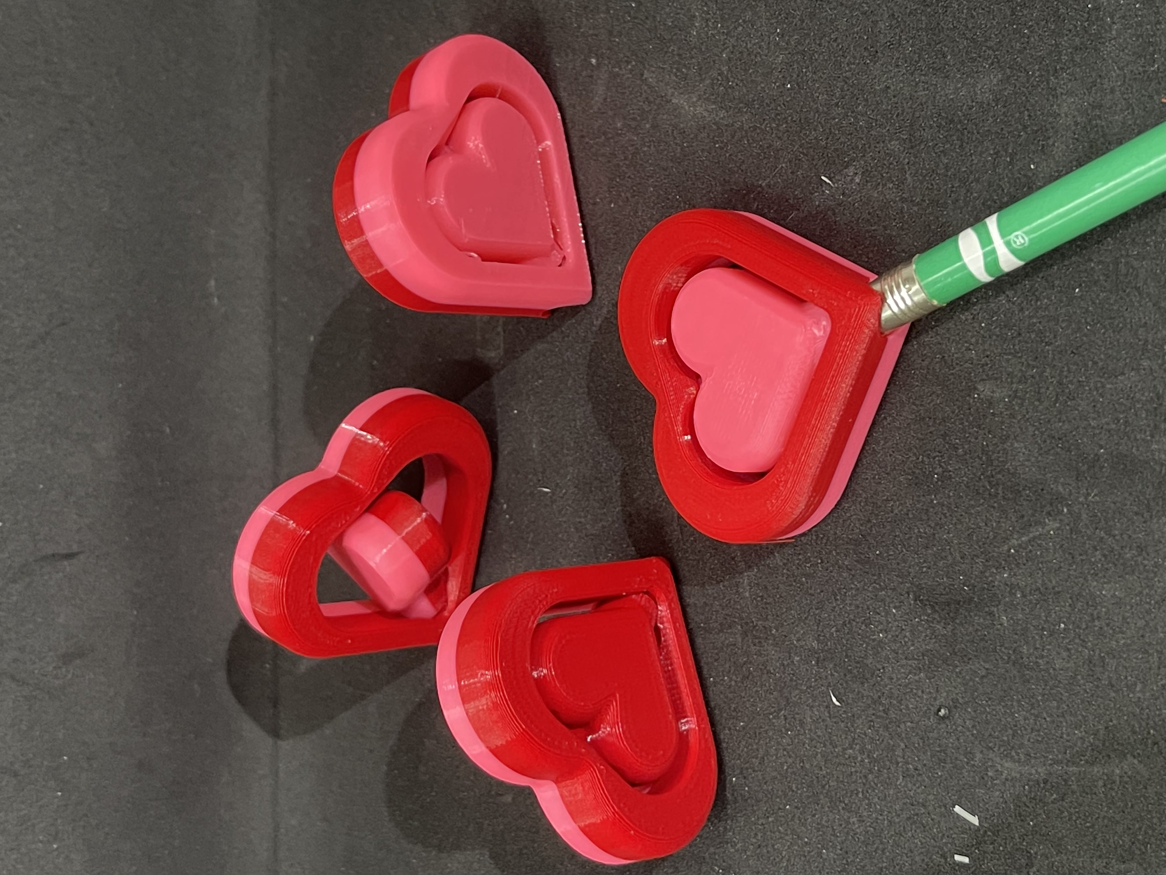 Heart Spinning Pencil Topper No Words