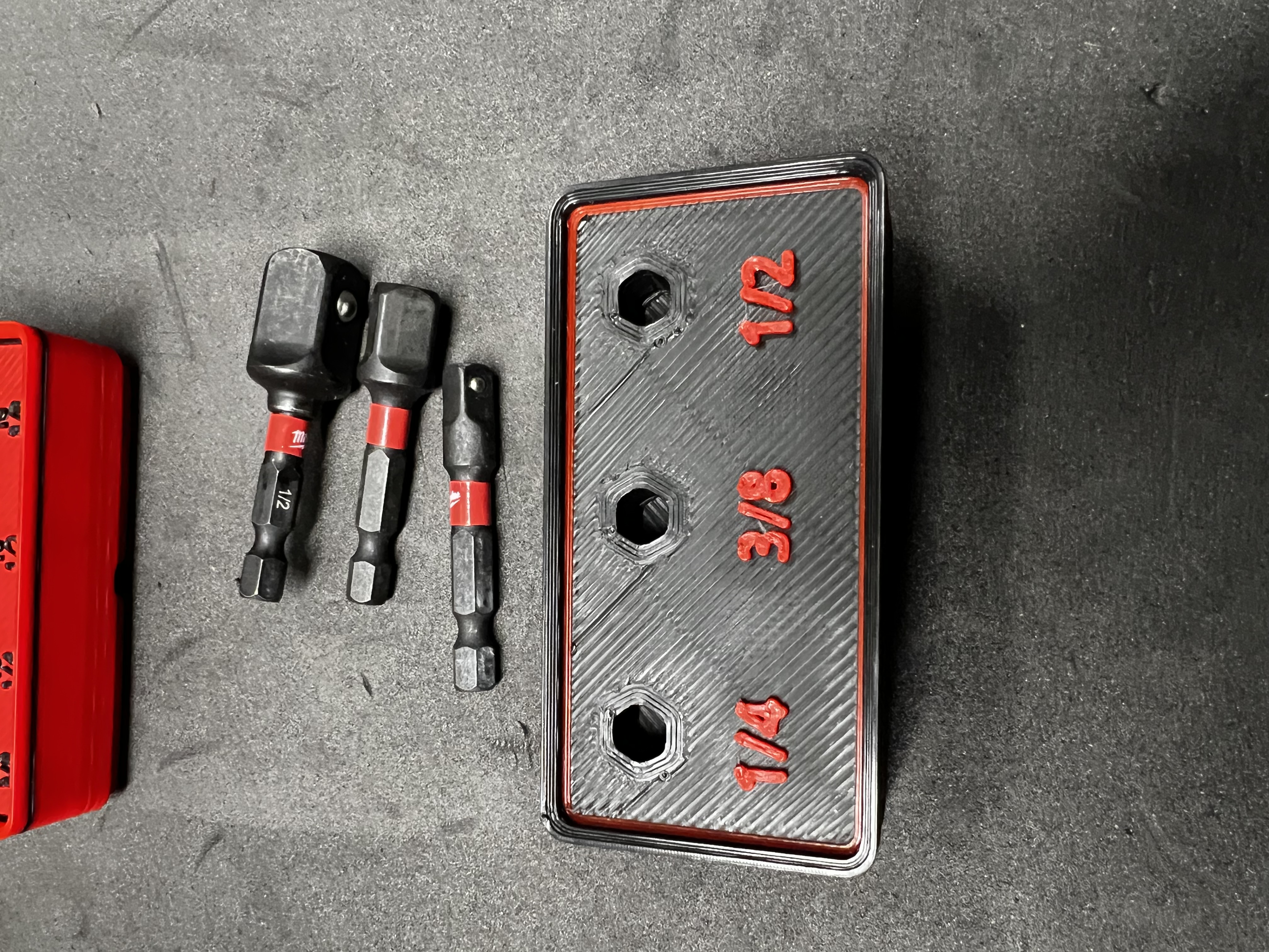 Miniatura 2 do modelo 3D Gridfinity Impact Socket Adapter Holder