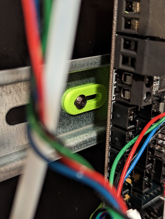 Voron V0 DIN rail washer and endcap