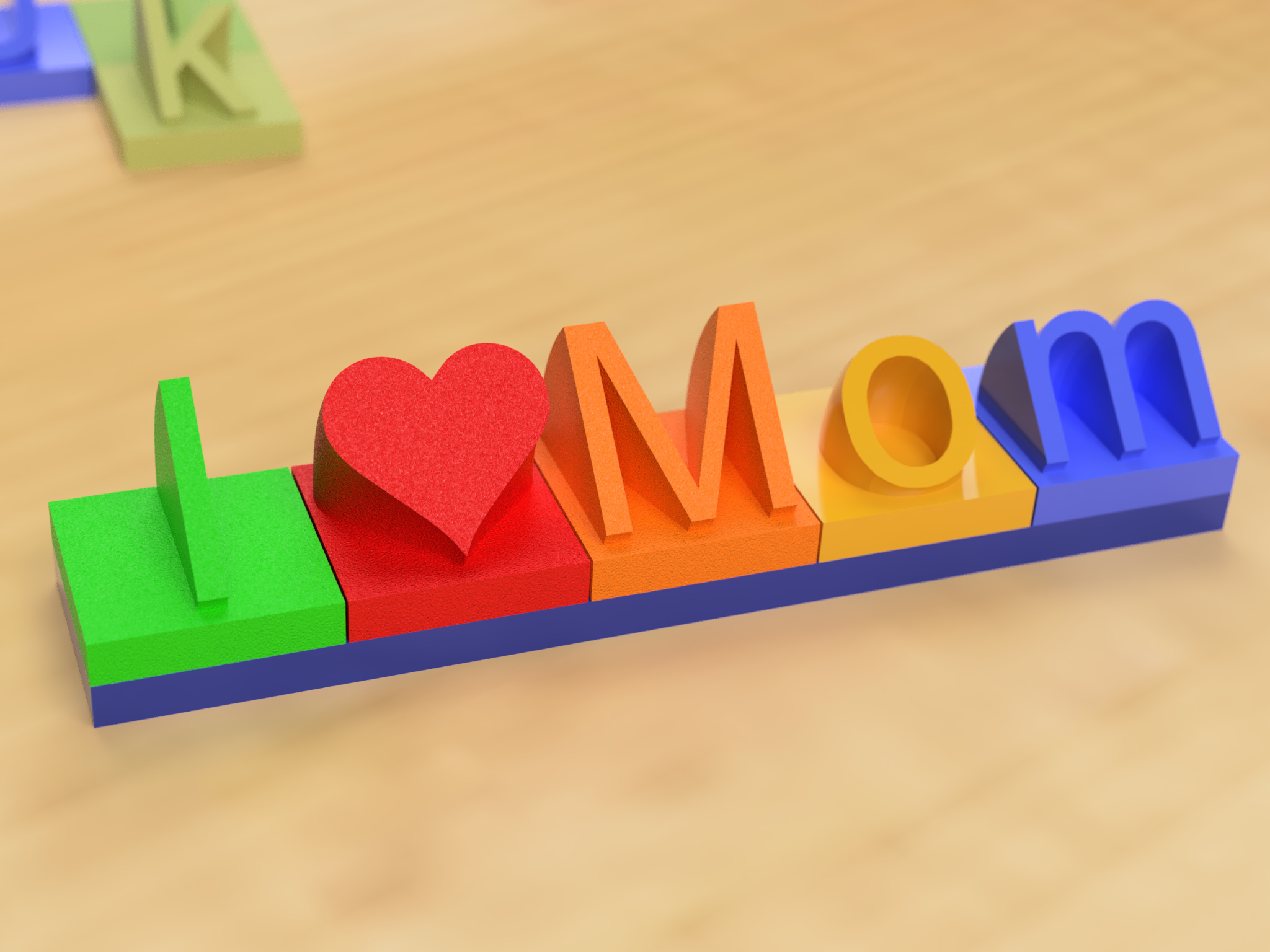 Lego compatible letters for building your Valentine's Day message