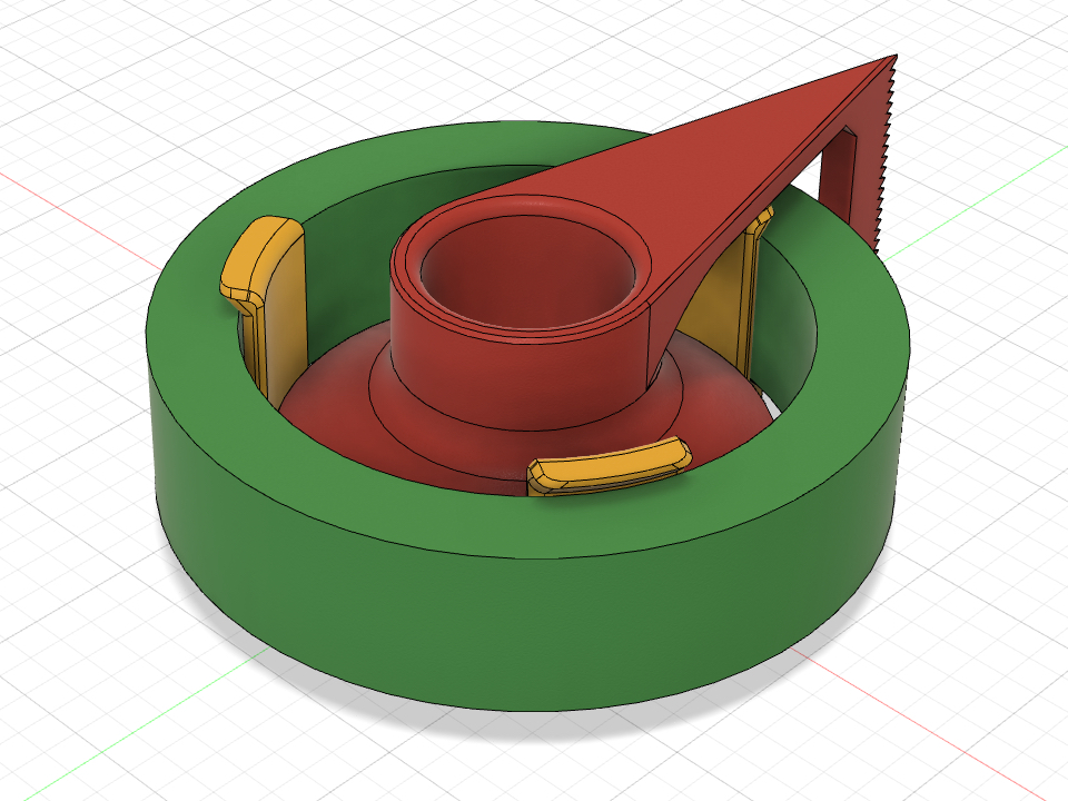 Free STL file Masking Tape Dispenser - Better Center Wheel Only - NOT WHOLE  DISPENSER 🛞・3D print design to download・Cults