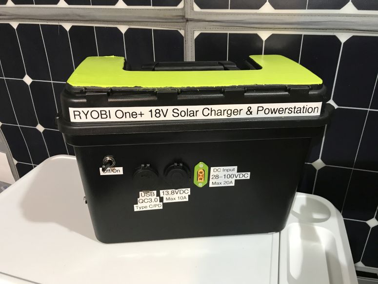 Ryobi One+ 18V Battery Charge Adapter for Solar / Powerstation by