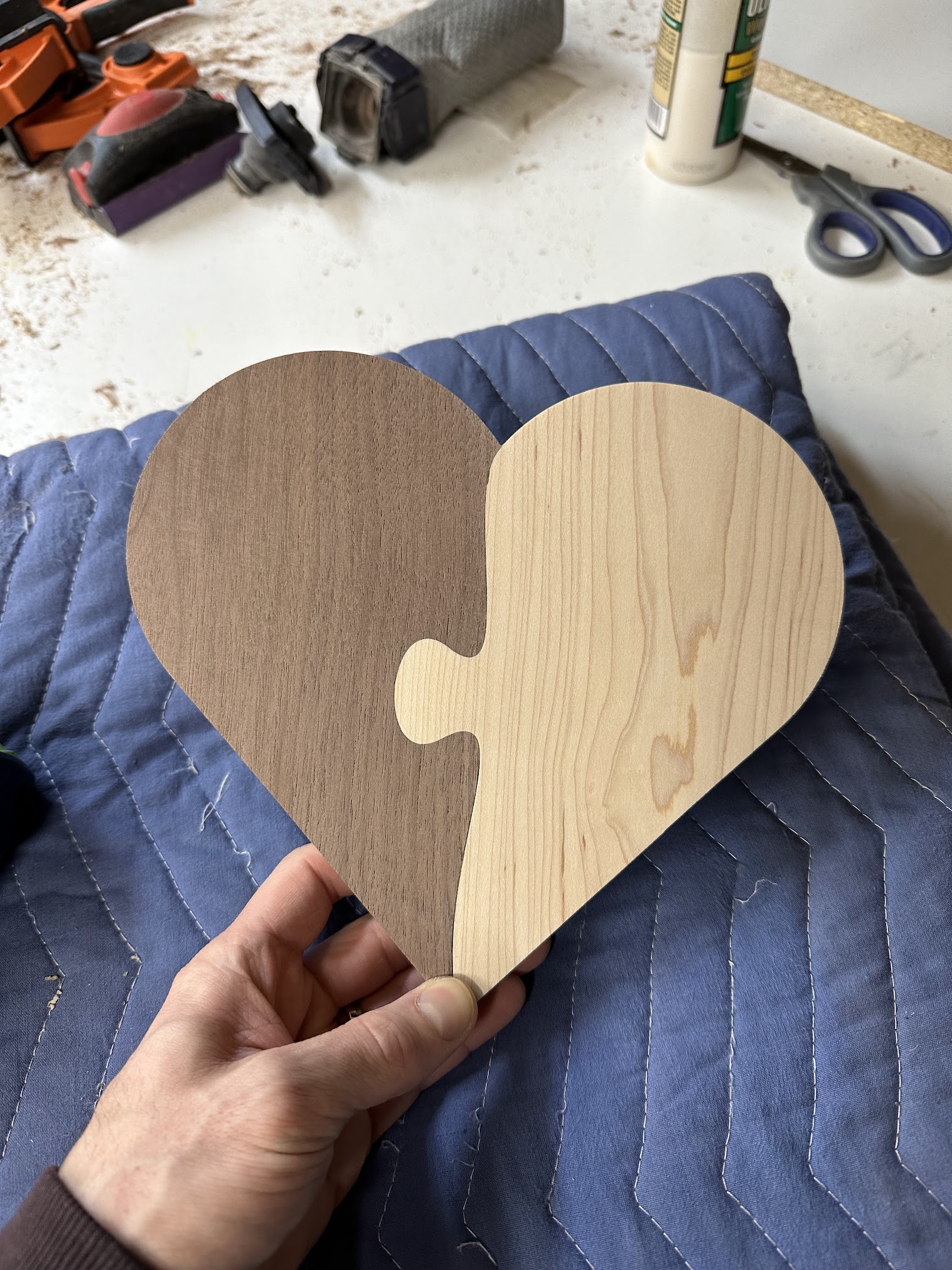 Heart puzzle piece router template by Jeremy Download free STL model