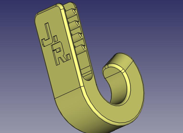 Spanngummi-Haken D 17 für 6 mm Gummiseil **längen verstellbar.**