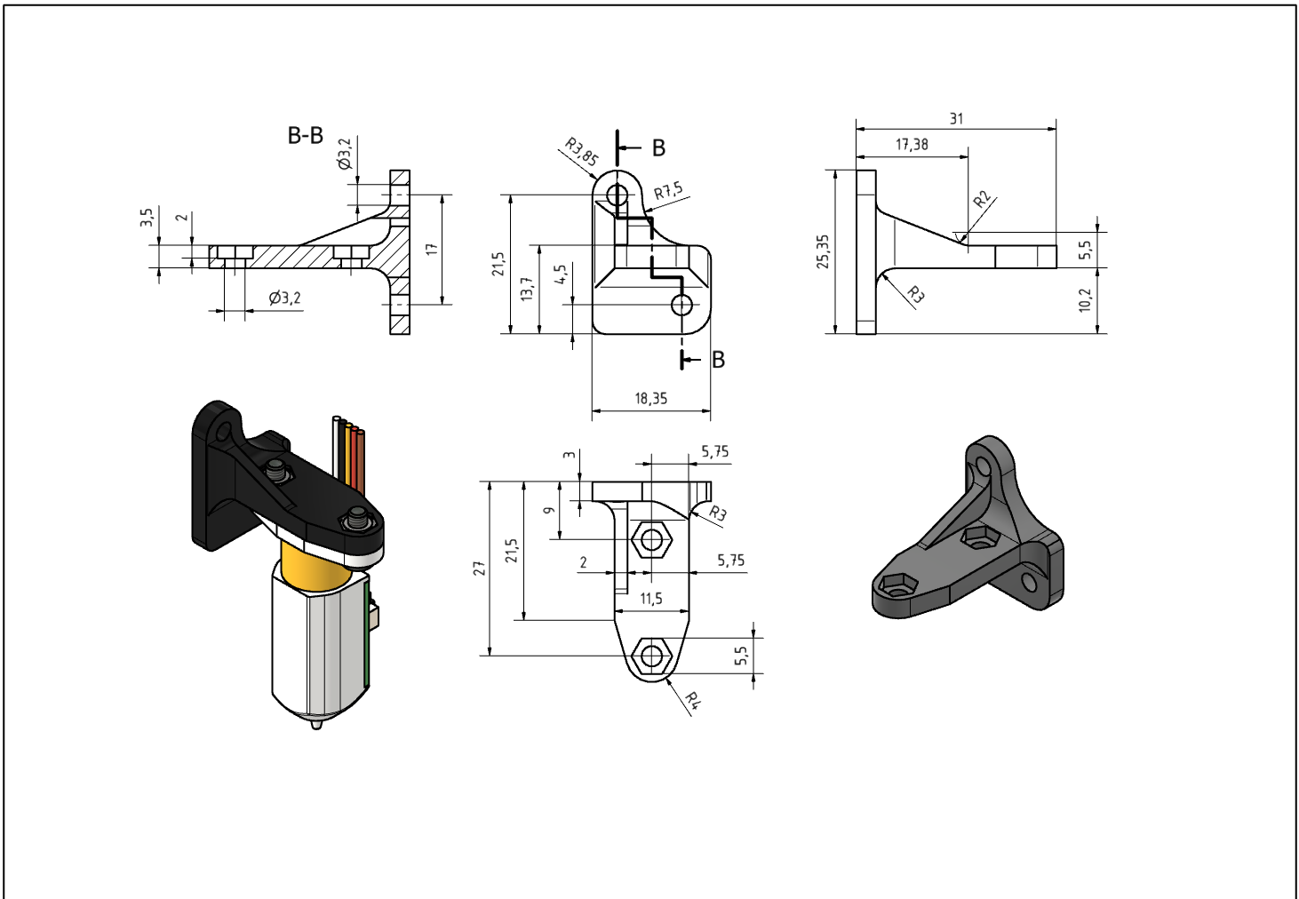 BL-Touch mount for Ender 3 V2 stock head by Bálint Leon Seregi ...