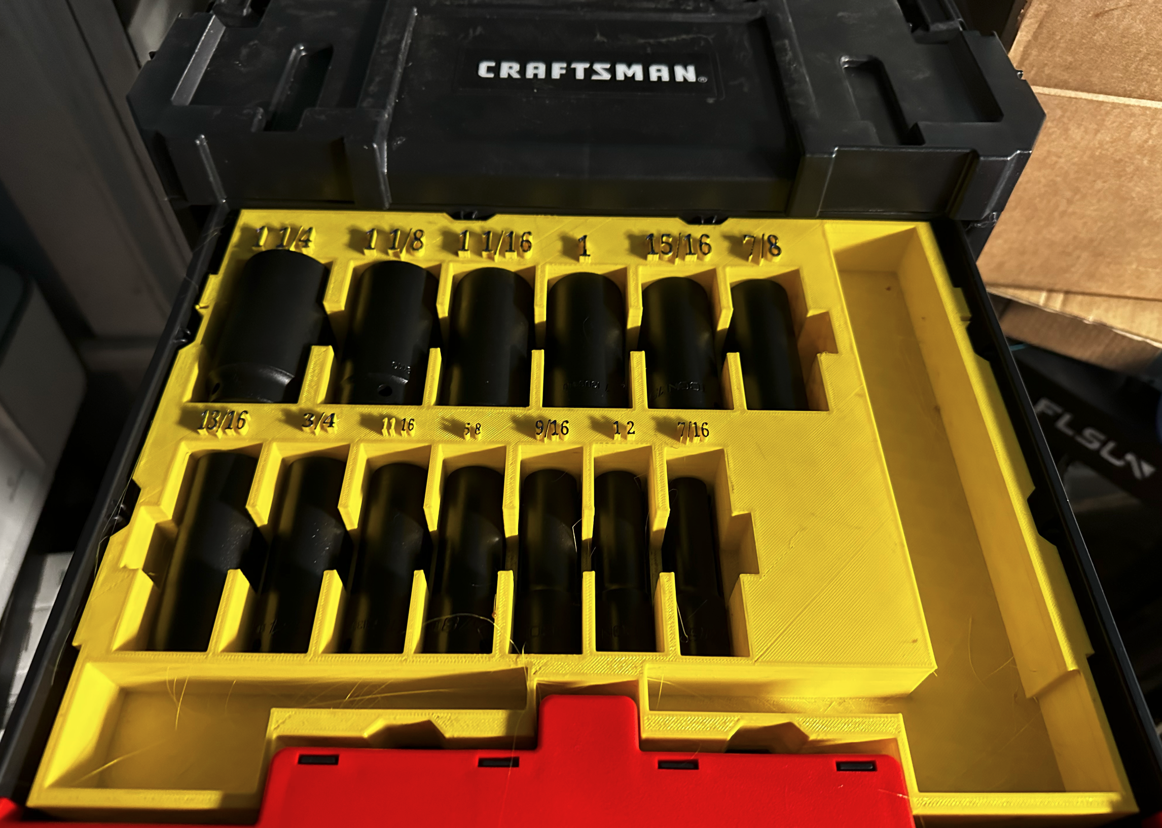 icon 56211 deep impact socket holder for versastack and t-stack 2 drawer box