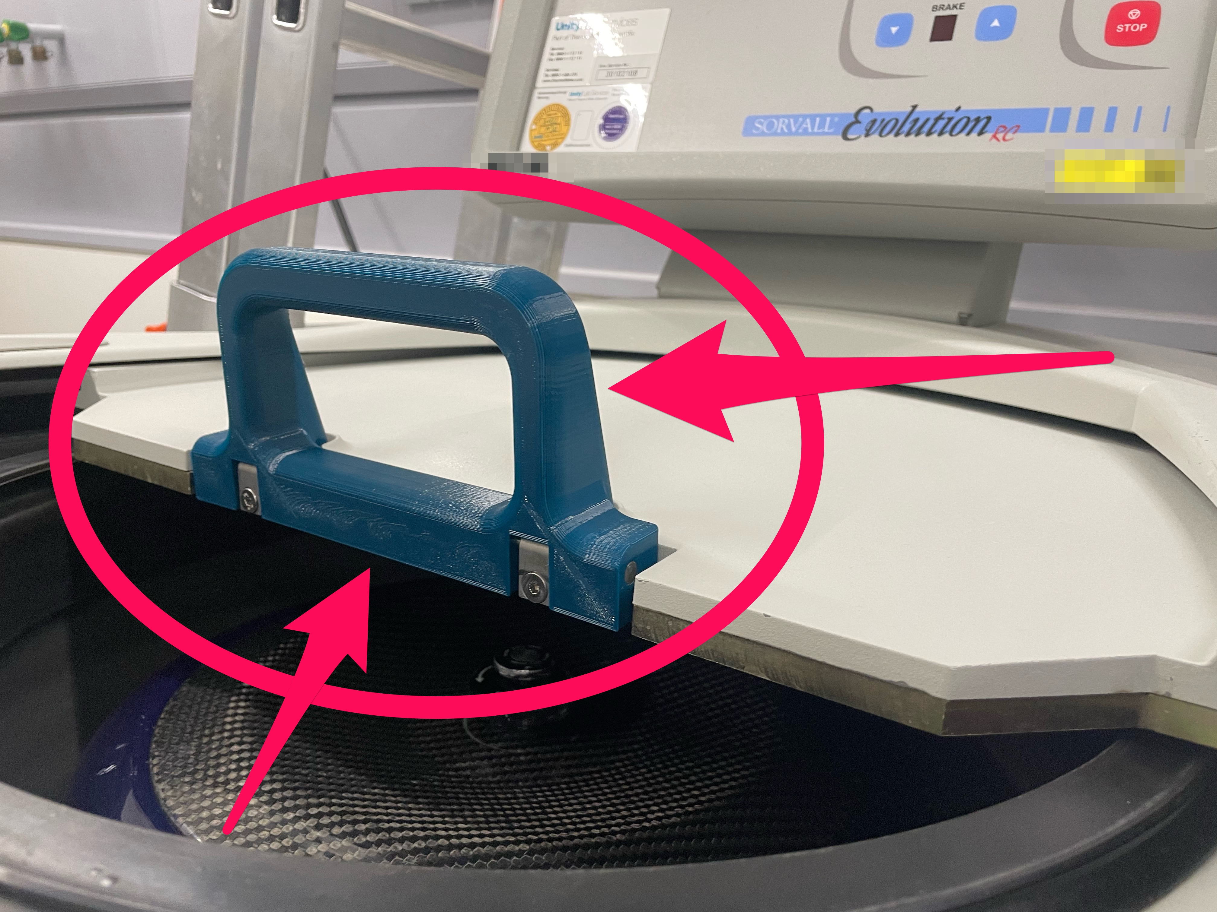 Chamber-Door-Handle for Sorvall Evolution RC Centrifuge (SPARE)