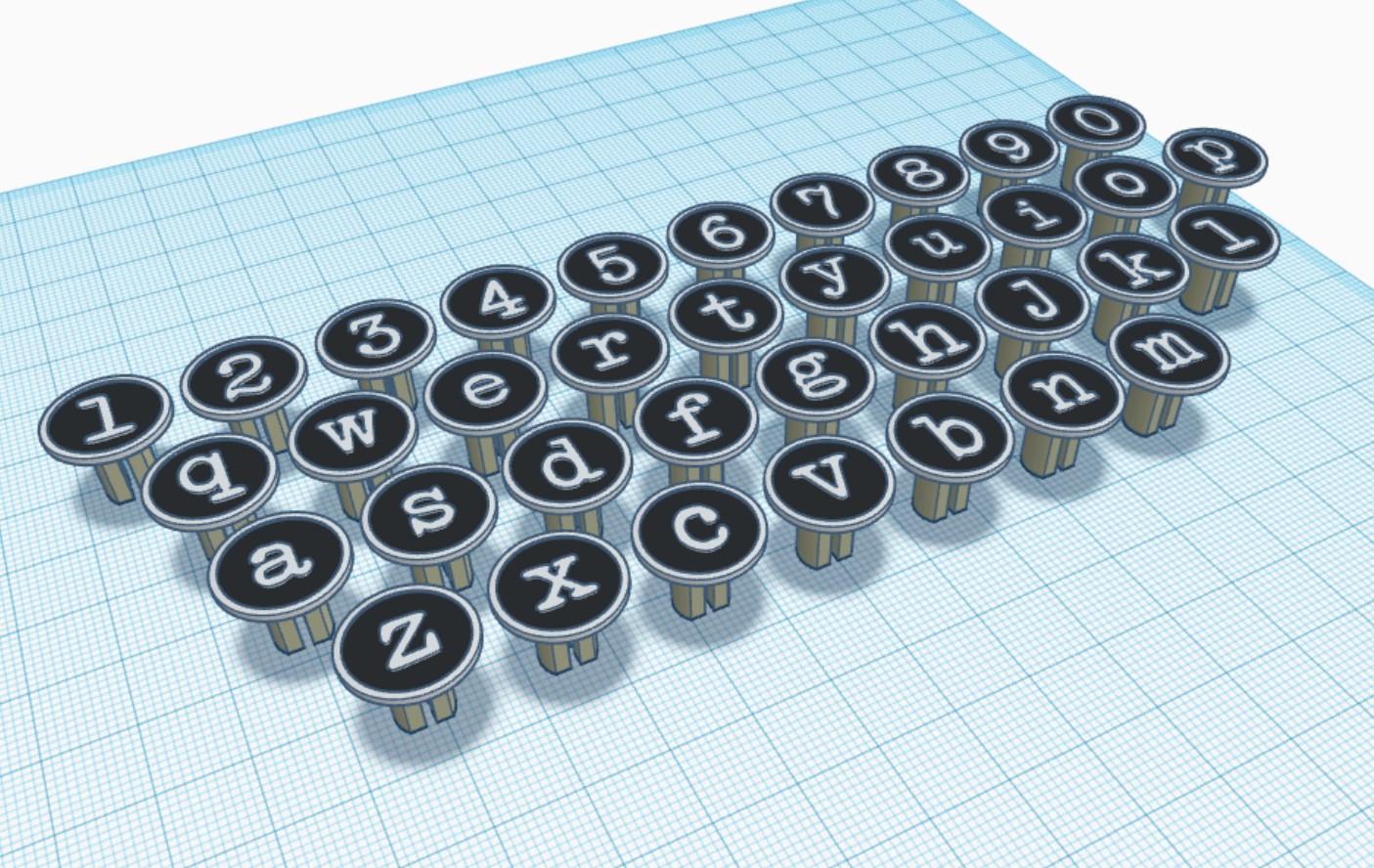 Typewriter Style Keycaps by Jesse_Groves Download free STL model