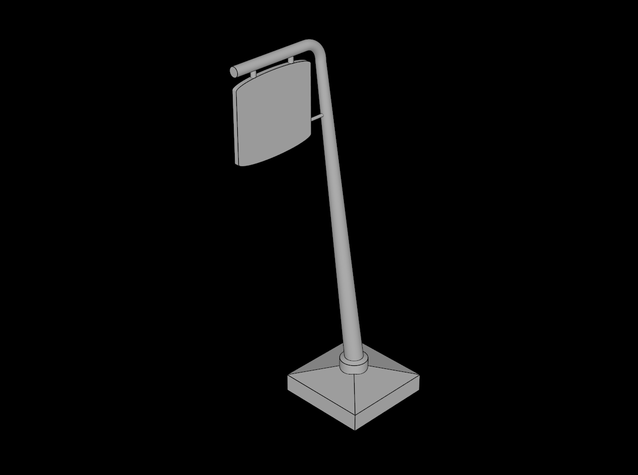 Lego Compatible (u454.dat) Signpost Slanted Cantilever with Suspended Sign