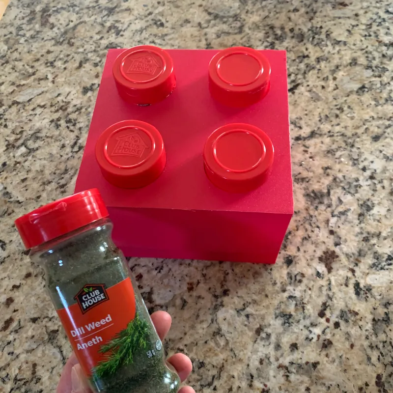 4 piece Lego Block Spice Rack for Club House Spices by k