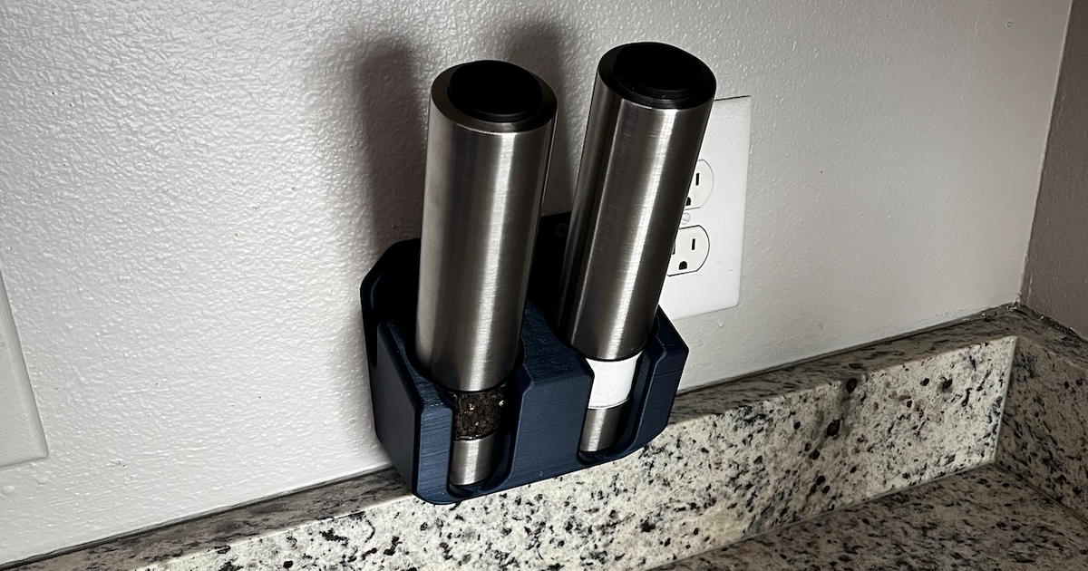Salt and Pepper Grinders Wall Mounted Holster by kevin Download