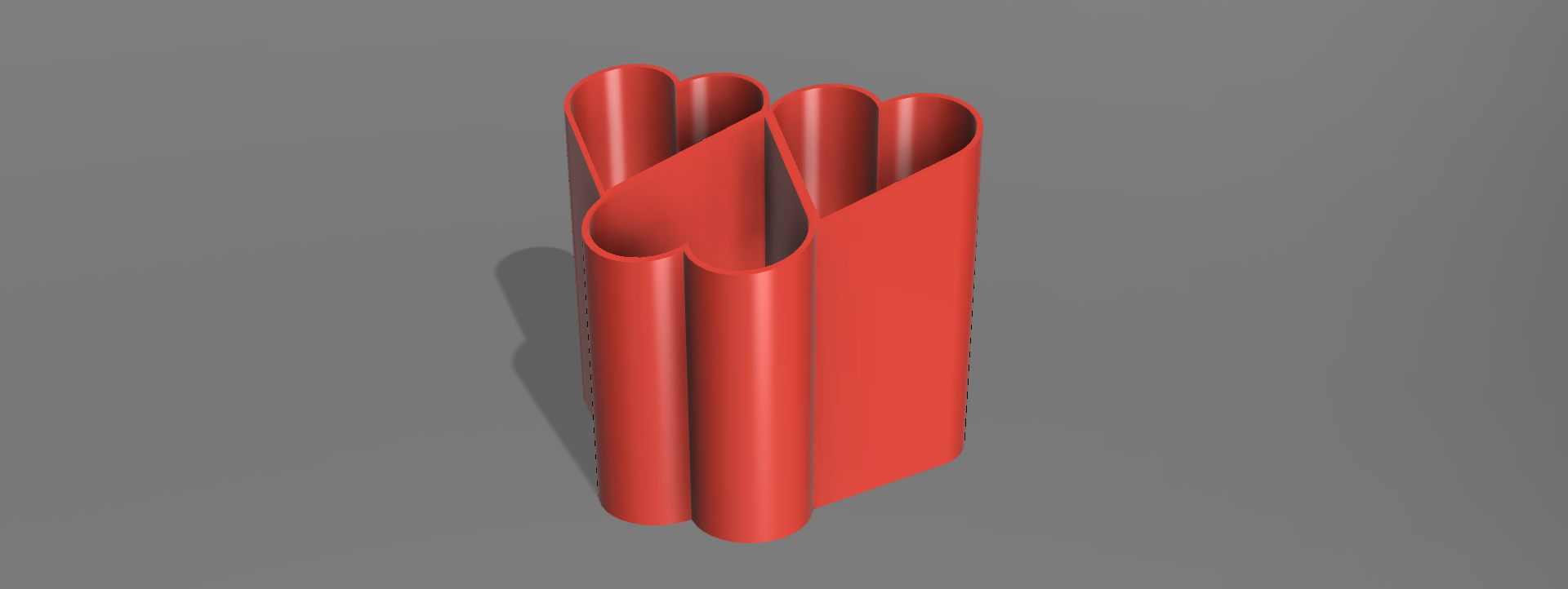 Triple Heart Vase/Pencil Holder