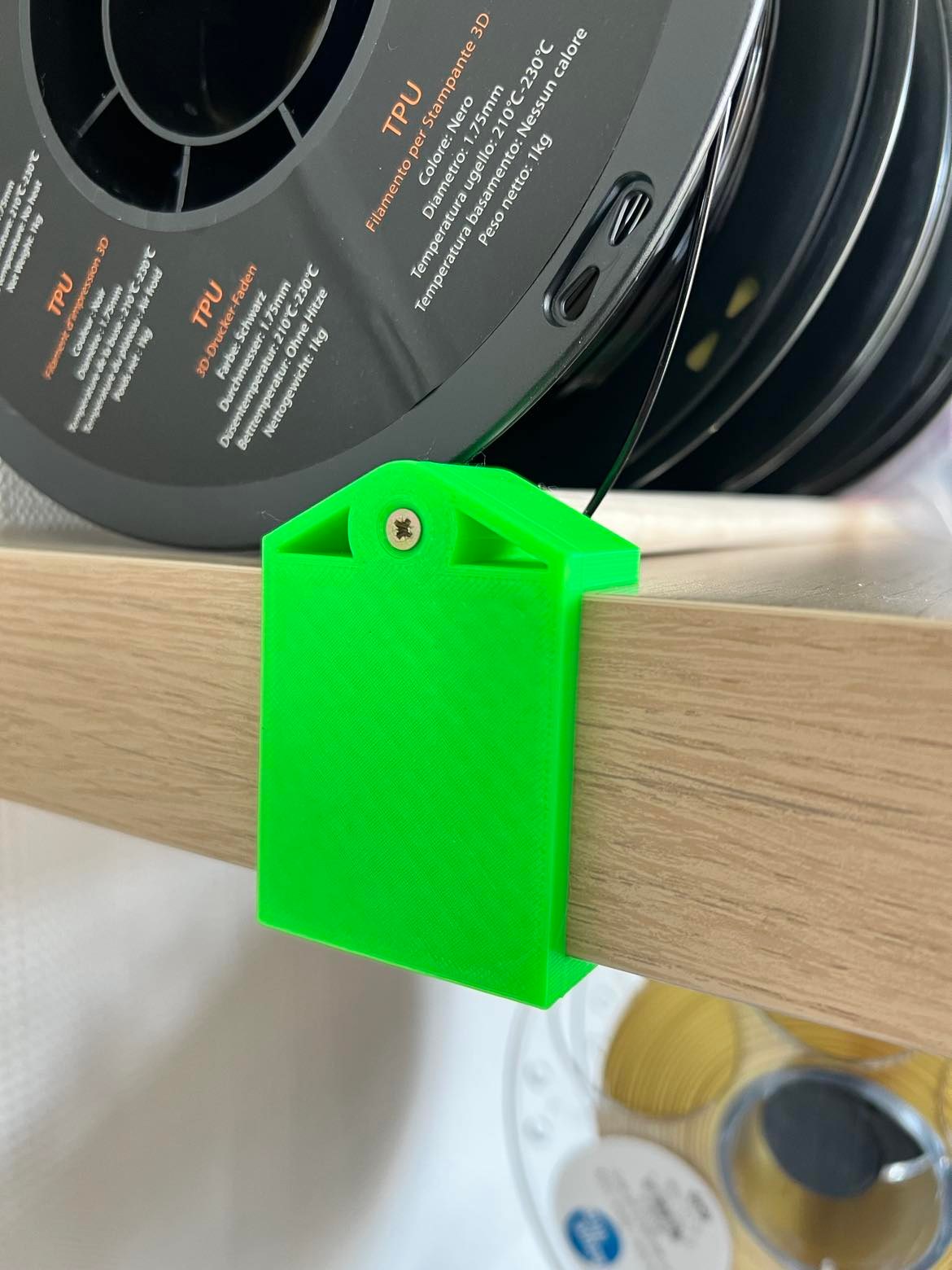 Ikea Lack Floating shelf spool stopper/holder by HexScan3D Download