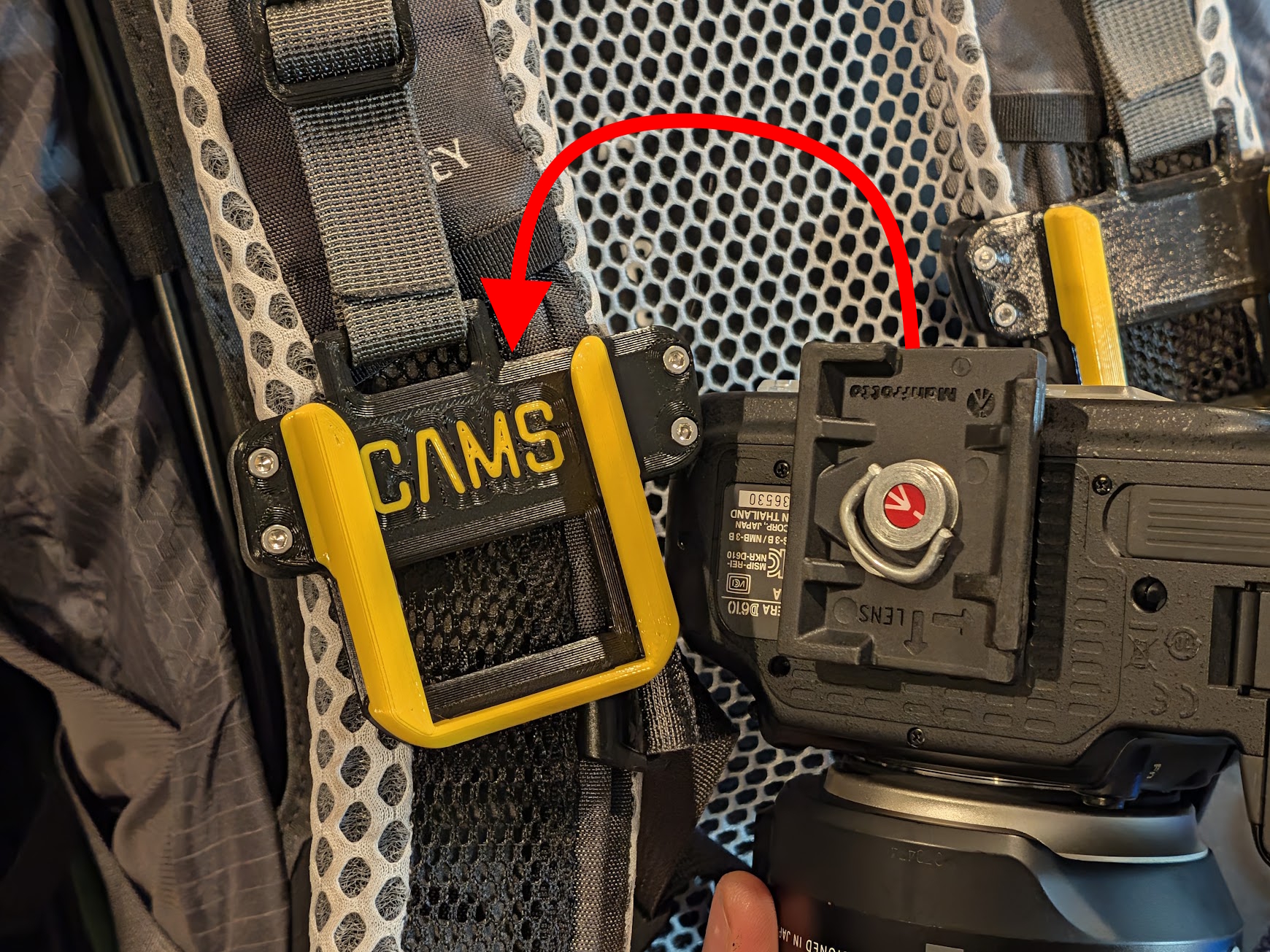 CAMS - Cheap Ass Mounting System (shoulder strap camera holder)