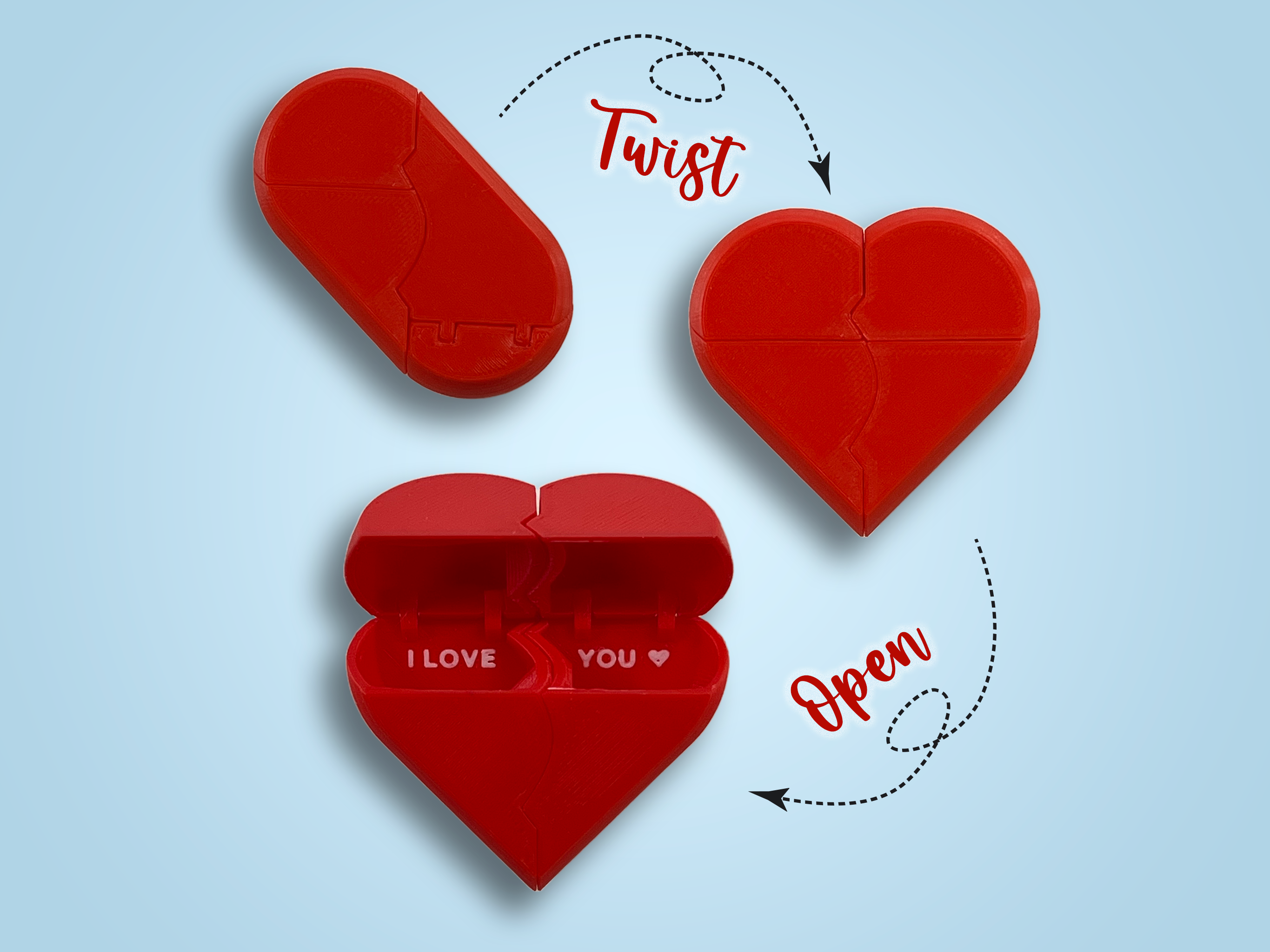 Secret Heart Box (Print-in-place)