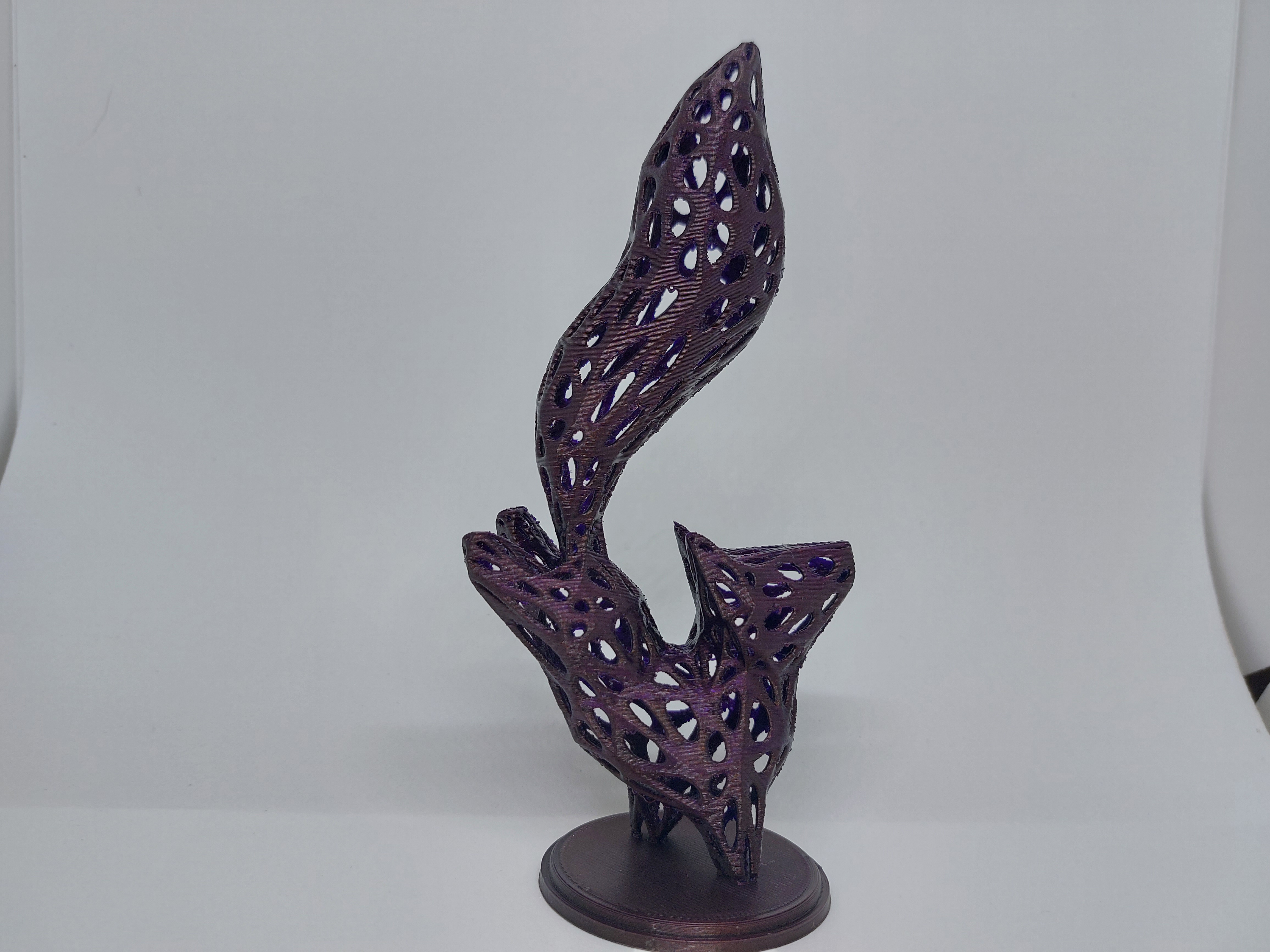 Voronoi Cute Dancing Fox Figurine