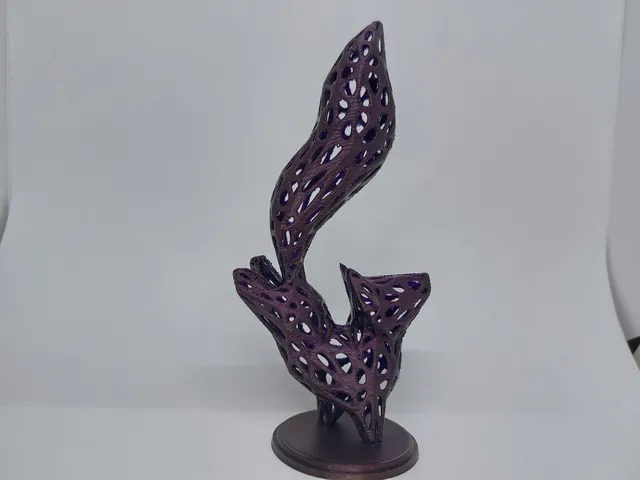 Voronoi Cute Dancing Fox Figurine