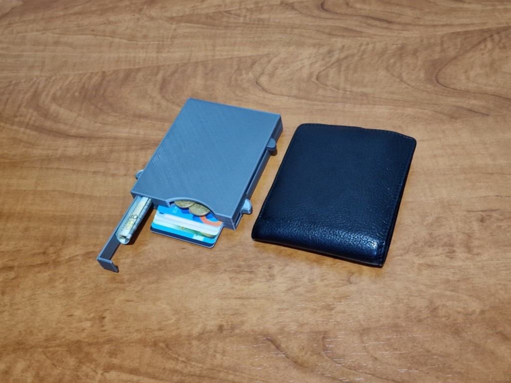 MODERN WALLET FOR CARDS, BILLS AND COINS (NO GLUE/NO SCREWS) by