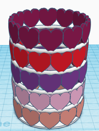 Heart pencil holder v2