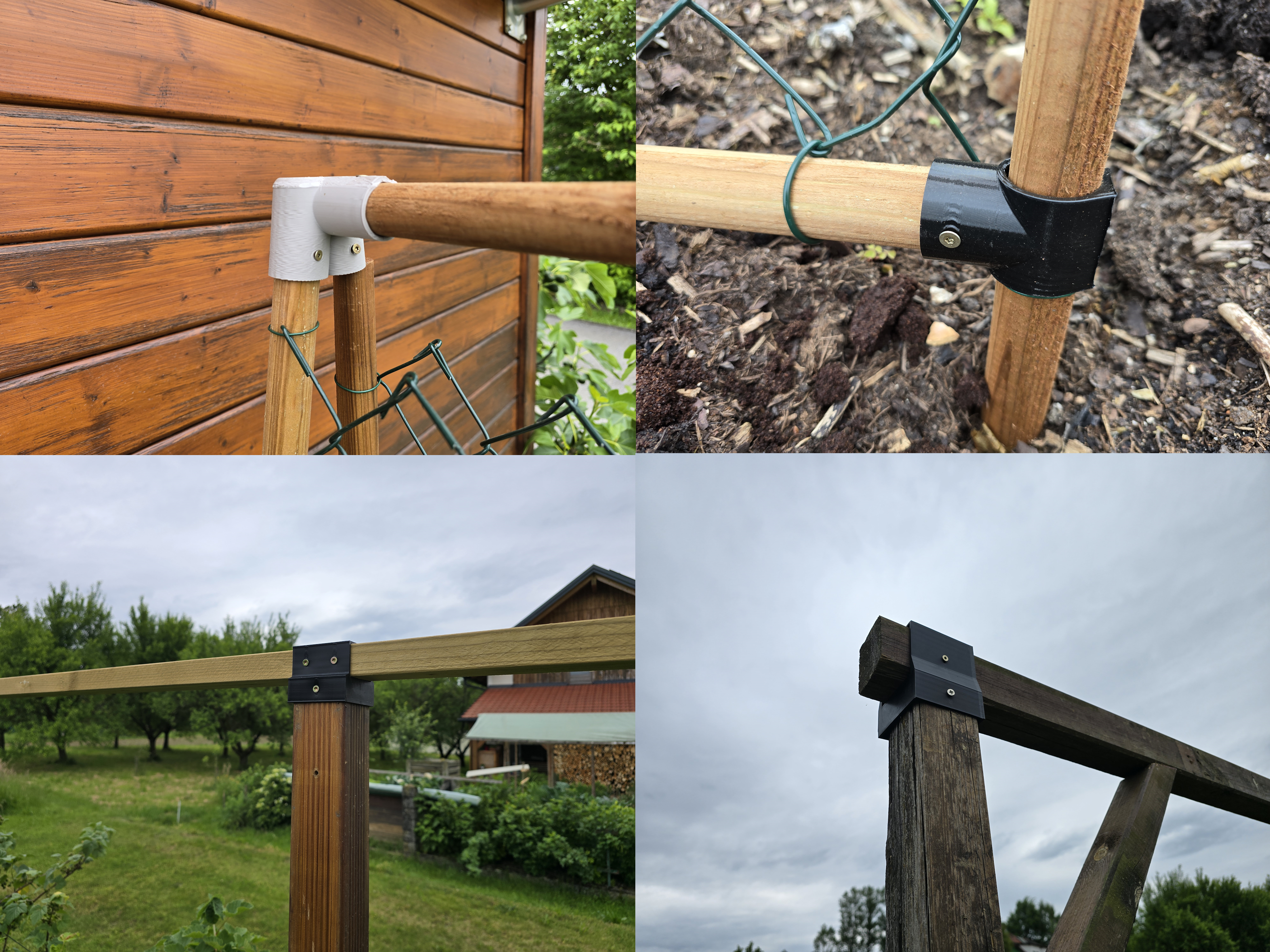 Abschlusswinkelset für Gartenpfosten und Rankgitter